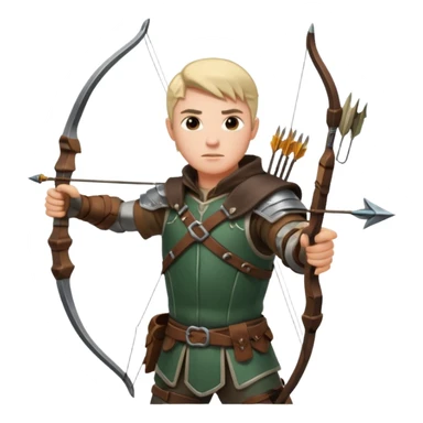 male dnd ranger sticker