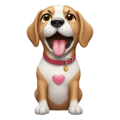Dog blowing kiss sticker