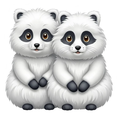 deux animaux russes sous la neige sticker