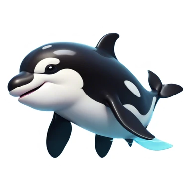 Cinematic Comical orca Portrait Emoji, Head tilted dramatically with an exaggeratedly shocked expression, featuring a sleek black-and-white body with wide, comically expressive eyes full of playful disbelief and animated flippers, Simplified yet hilariously expressive features, highly detailed, glowing with a slightly sassy oceanic glow, high shine, dramatic yet playful, stylized with an air of cheeky marine mischief, soft glowing outline, capturing the essence of a meme-worthy orca that looks ready to make waves with its hilariously dramatic antics! sticker