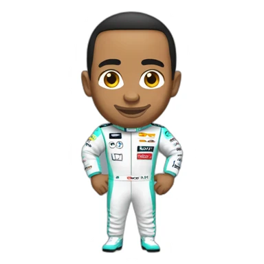 Lewis Hamilton in a racing suit  sticker