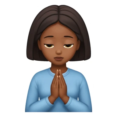 Faça uma menina orando negra  sticker