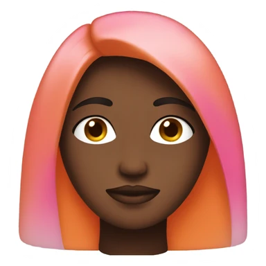 Ombré dark orange and pink head  sticker