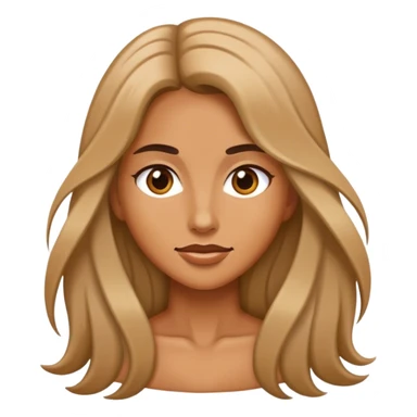 Mujer trigueña, cabello largo  sticker