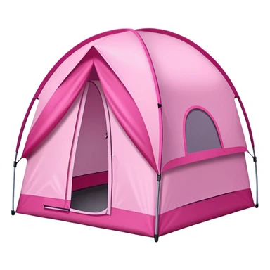 cute pink camping tent sticker