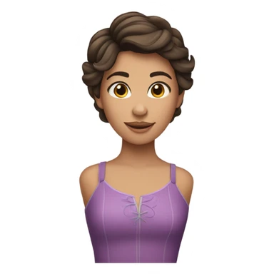 brunette pixie cut rapunzel  sticker