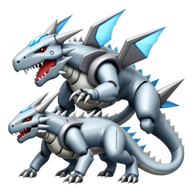 Futuristic Reshiram-Kyurem-Steelix-Aggron-Genesect-fusion sticker