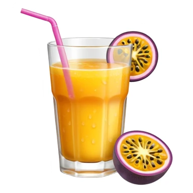 passionfruit & mango drink in glass sticker