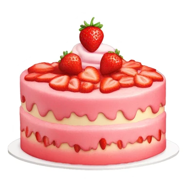 Strawberry birthay cake sticker