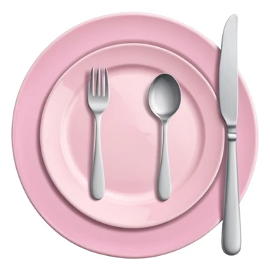 Make a plate with cutlery, light pink tones, but you can use other colors sticker
