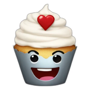 Happy cupcake as iron man  sticker