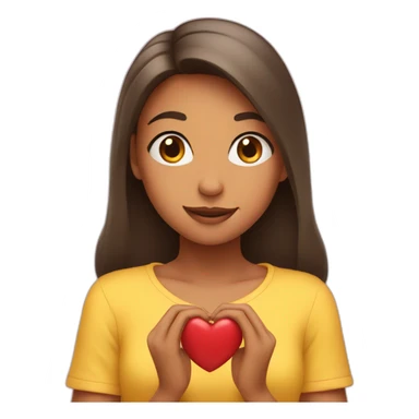 girl opening her heart up sticker