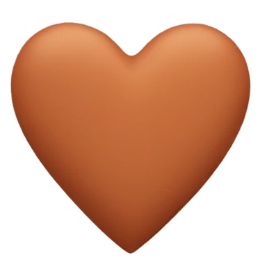 terracotta heart without face sticker