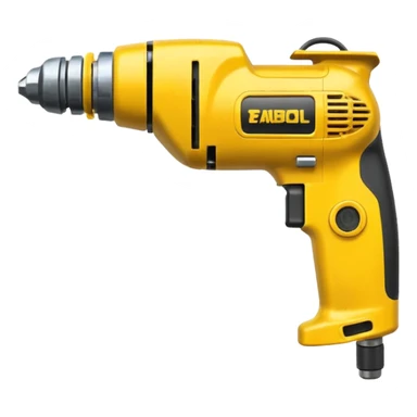 yellow commercial hammer drill sticker