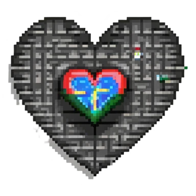 Wu-Tang Clan W symbol inside a heart sticker