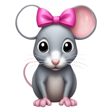 Mouse with a pink bow  sticker