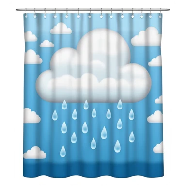 cloud patterned shower curtain sticker