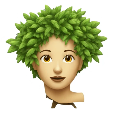 driade tree woman face sticker