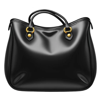 black inflated woman bag sticker