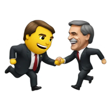 bolsonaro batendo no lula sticker