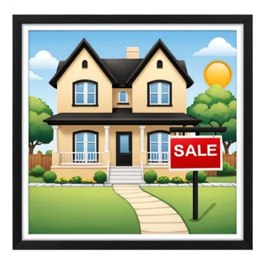 4d house w for sale sign sticker