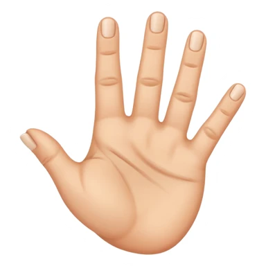 A hand with the thumb and the index finger and the middle finger up and the rest down  sticker