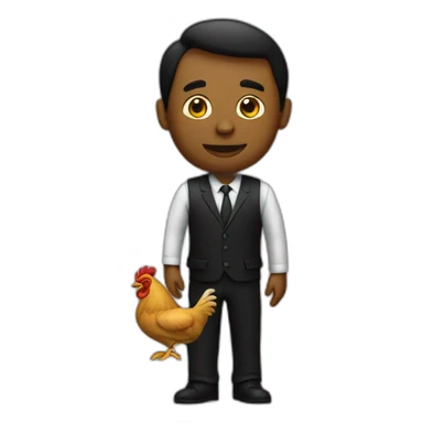 Un noir avec du poulet sticker
