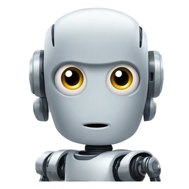 Robot ai with 4F45DC eyes sticker