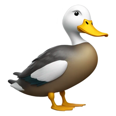 The big duck of the credit agricole bank. He got a lot of money, and of muscle. He's really confiant.  sticker