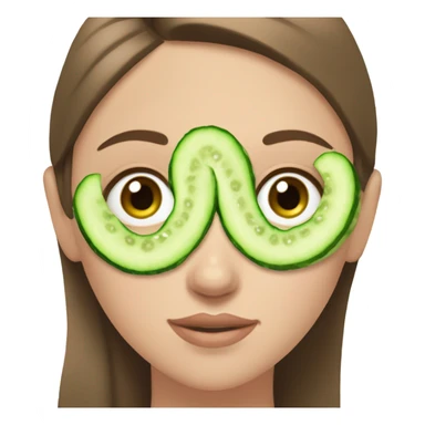 Girl with brown hair freackles white skin tone and blue eyes wears green sheet mask relaxing her eyes closed and two pickple piece over her eyes sticker