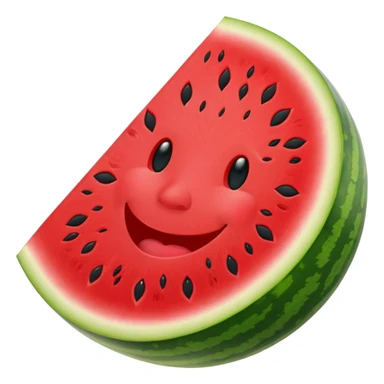 watermelon smile hAlf slice sticker