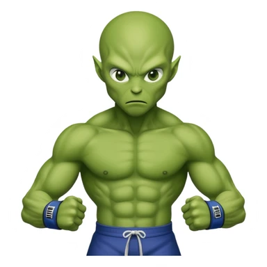 alien MMA fighter sticker