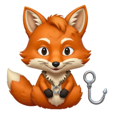 Foxy the fox with a hook sticker