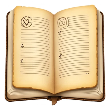 a open diary that looks kinda old sticker