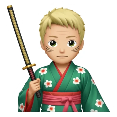 one piece zoro in land of wano sticker