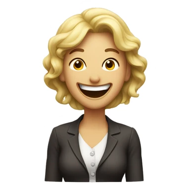 lady laughing hard sticker