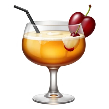 Emoji with an amaretto sour cocktail sticker