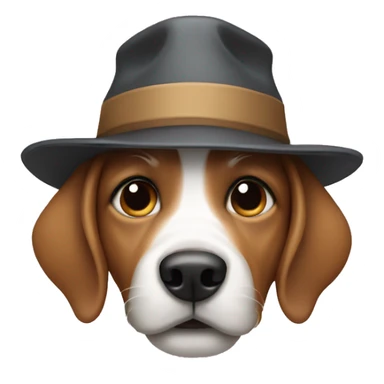 Dog with hat on  sticker