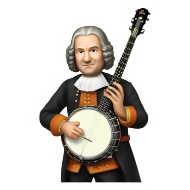 Banjo Johann Sebastian Bach midget banjo sticker