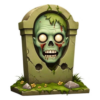 Like a zombie coming out of a tomb stone sticker