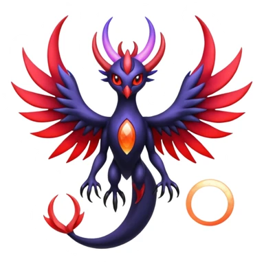 Yveltal-Lunala-Fakémon-hybrid-creature (full body)  sticker