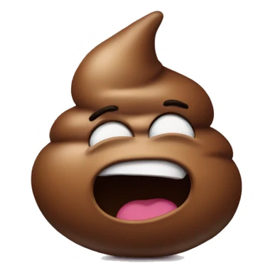 Poop with mad face sticker