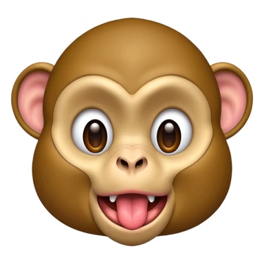monkey sticking out tongue sticker