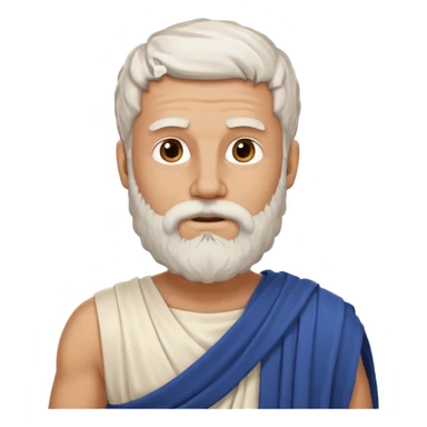 white ancient greek man with beard sticker