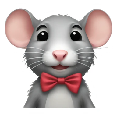 rat with a bow sticker