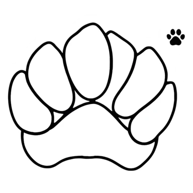 colored puppy paw print sticker