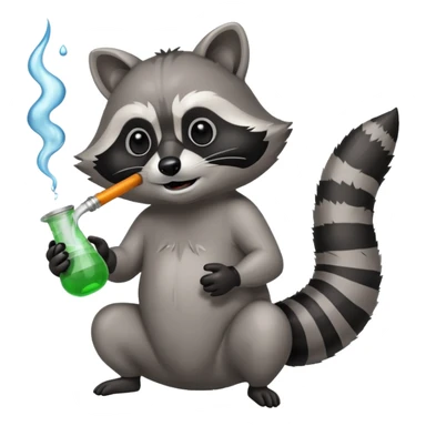 Ratcoon hitting a bong  sticker