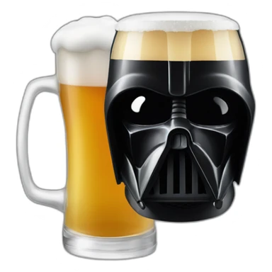 Darkvador drink a beer sticker