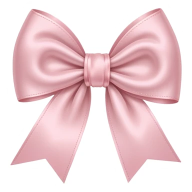 Pale pink ribbon bow sticker