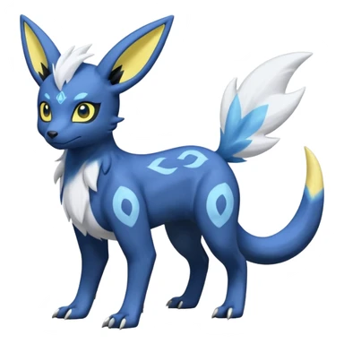 Manectric-Electrike-Lugia-Umbreon-Draco-Fakémon-hybrid-creature (full body), 4 legs sticker